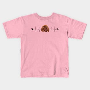 My Heart Beats for my Ruby Cavalier King Charles Spaniel Kids T-Shirt